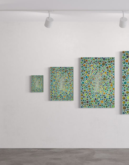 White Circles | Framed Giclee Print on Canvas